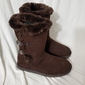 Girls Fashion Chocolate Brown Boots